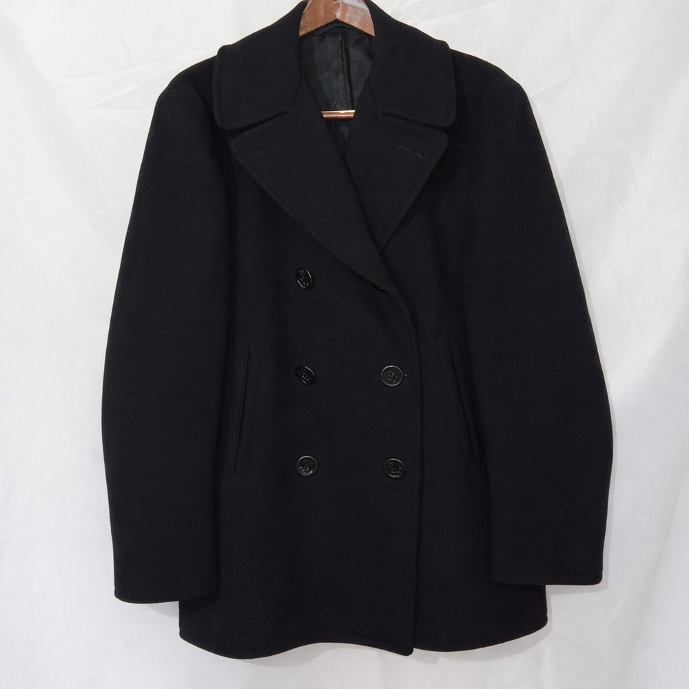 WW2 Naval Clothing Factory 10 Button US Navy USN Wool Pea Coat Peacoat Size 40